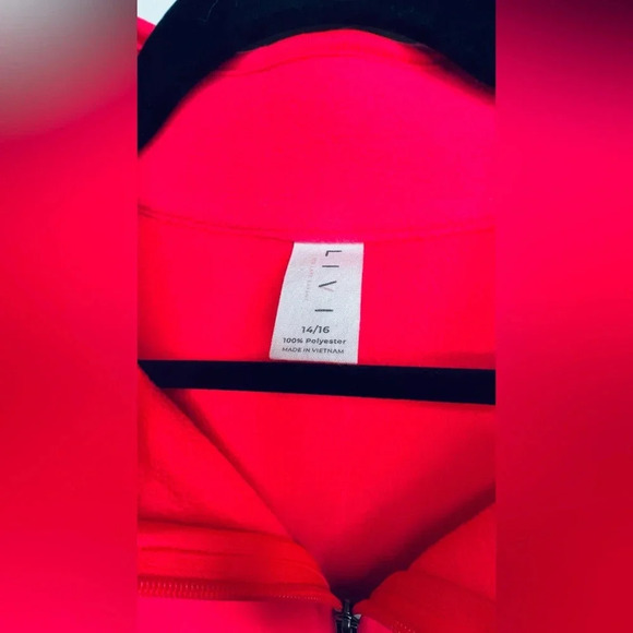 EUC LIVI Active Half-Zip Polar Fleece Pullover, Size 14/16, Diva Pink - Picture 6 of 8